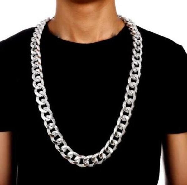 

35 дюймов 21 мм длинные толстые мужчины хип-Хопкерб кубинский цепи ссылка ожерелье