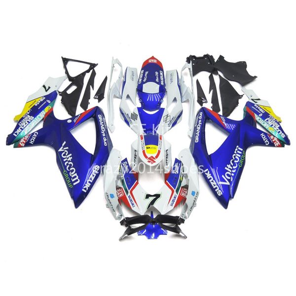 

5 gifts new abs motorcycle fairing kits 100% fit for suzuki gsxr600 750 k8 08-10 gsxr600 gsxr750 2008-2010 nice blue and white nice 172