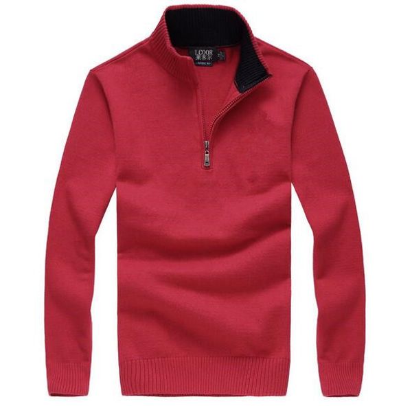 

2017 golf pony men sweater us embroidery horse casual zipper sweater custom made winter male jumpers ~2xl, White;black
