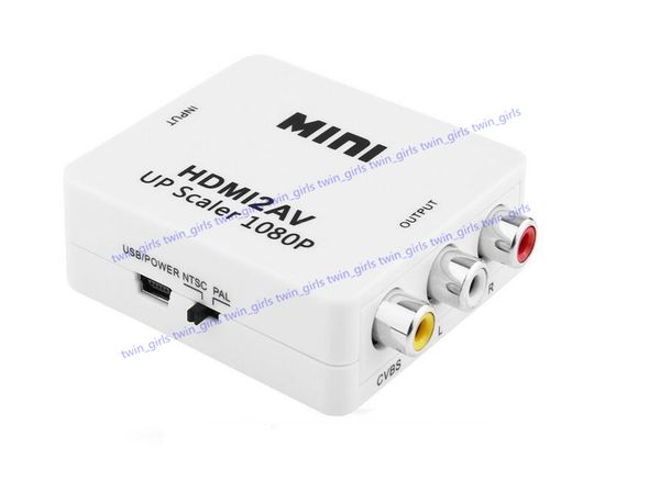 

1080P HDMI интерфейс Mini HD видео конвертер Box HD в AV / CVSB видео HDMI к AV адаптер поддержка NTSC