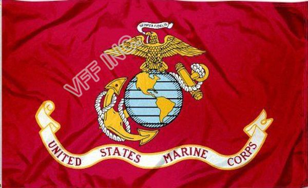 US Marines Marine Corps Eagle Globe Anchor Flag 3 Fuß x 5 Fuß Polyester-Banner, fliegend, 150 x 90 cm, individuell für den Außenbereich, AF44