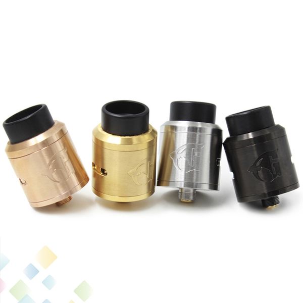 

528 GOON V1.5 RDA Atomizer with Wide Bore Delrin Tip Positive & Negative Bridges Replaceable 24mm PEEK Insulators DHL free