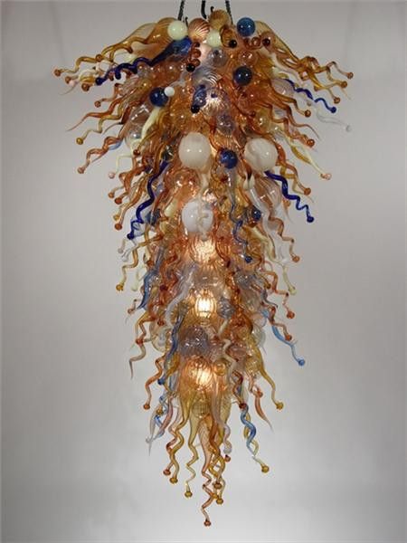 

Free Shipping 100% Mouth Blown Borosilicate Antique Decoration Style Italy Designer Lighting Colored Murano Glass Chandelier Lamps