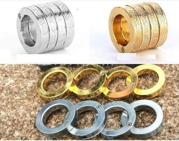 

gold and silver rings self defense stainless steel ring one ring unfolds into four rings defense knuckle ing