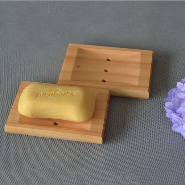 Brand New 2 x Wooden Soap Dish Bath Shower Holder Soap Case for Bathroom