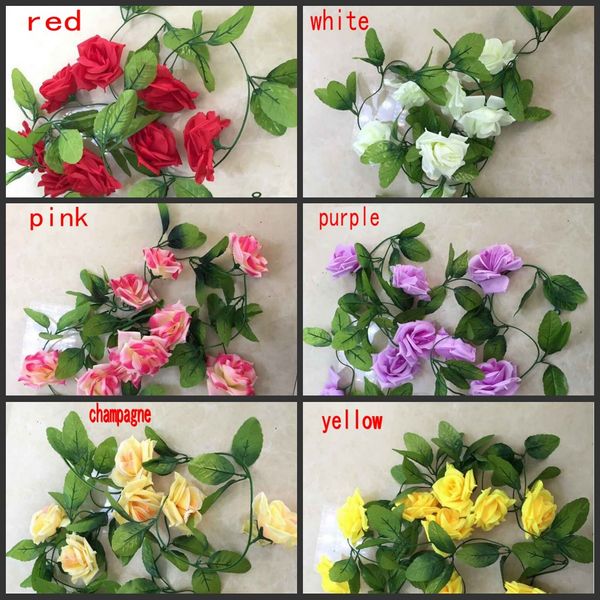 Simulazione all'ingrosso fiore rosa canna appesa fiori finti vite tubo di riscaldamento salotto al coperto decorare condole top in plastica fiore vite