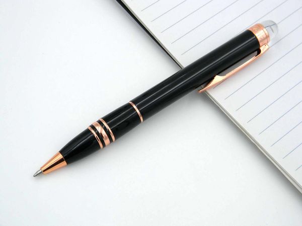 

2pc M Black with Rose Golden Clip Metal Ballpoint Pen