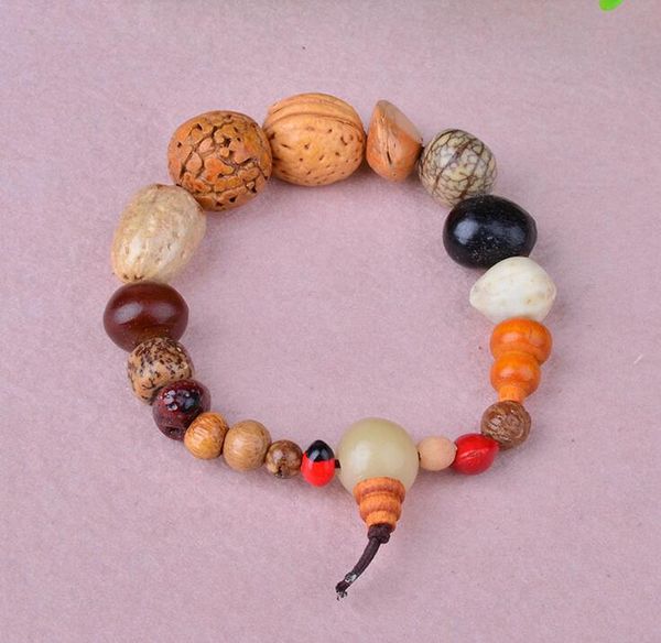 

men bracelets king kong bodhi bead bracelet 18 kinds of bodhi beads hand string spirits body care beaded bracelet unisex, Black