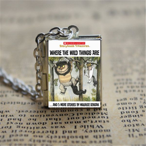 wholesale where the wild things are book locket necklace silver tone silver jewellery online diamond pendants from diyshop2012 22 21 dhgate com where the wild things are book online