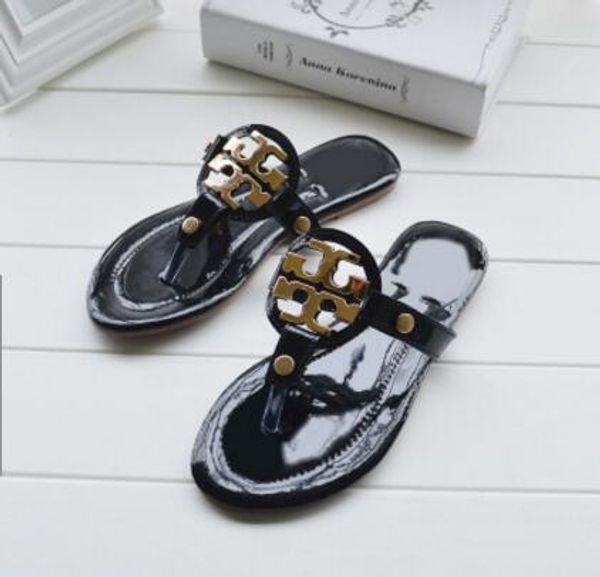 

New women ca ual tory andal ummer woman real leather beach hoe ladie flip fllop lipper