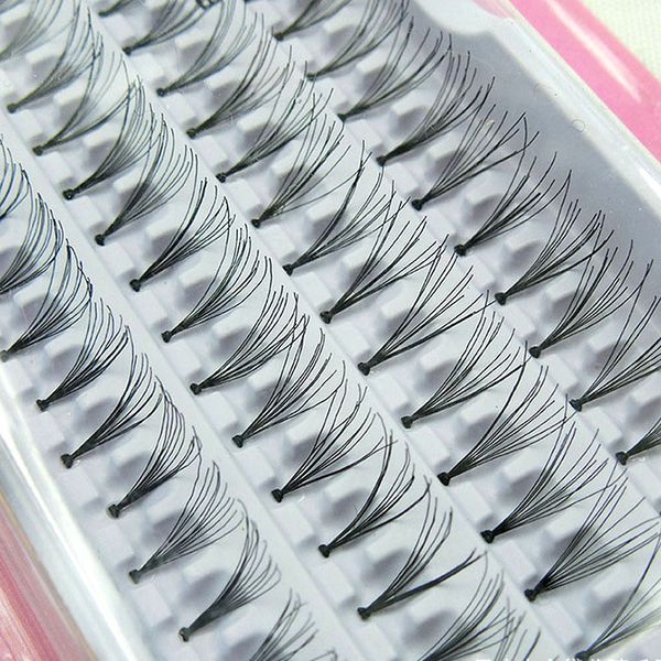 

wholesale- 120pcs individual lashe black false eyelash natural long cluster extension makeup beauty health makeup fake eyelashes 8/10/12mm