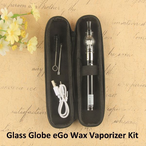 Cam Küre Ego Balmumu Buharlaştırıcı Clearomizer Vape Kalem Kiti 510 İplik 650/900mAh UGO V II Buhar Pil