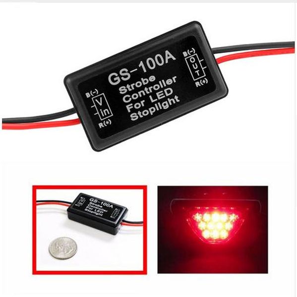 

gs-100a 12 -- 24v флэш-стробоскоп контроллер мигалка модуль для led мигает задний тормоз стоп-сигнал лампа автомобильные аксессуары
