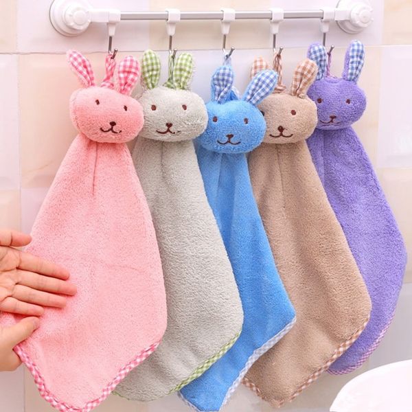 

new towel coral velvet rabbit modeling towel kitchen wipes cartoon clean towel wipe the cloth ic850