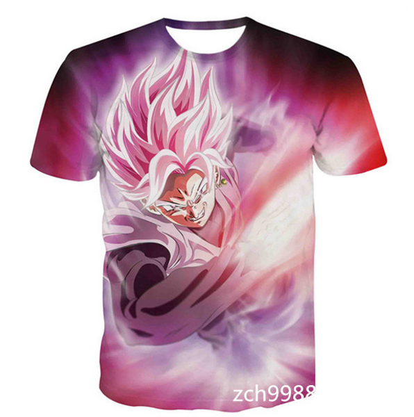 

новые прибытия женские / мужские dragon ball супер saiyan с коротким рукавом 3d печати футболка лето повседневная футболка s--5xl aa160, White;black