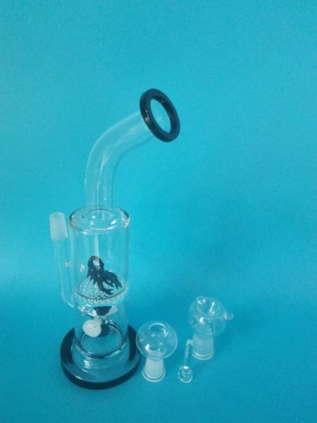 O narguilé escorpião, bongos de vidro e tubos de vidro com 28cm de altura