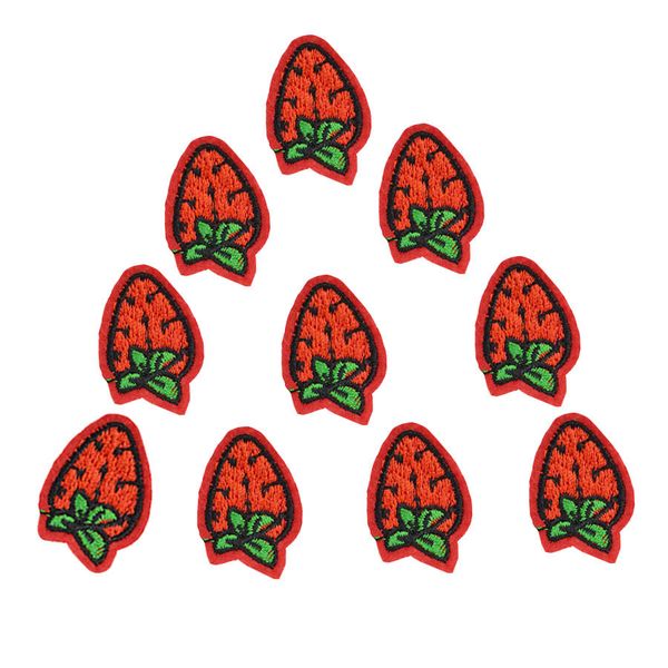 

10pcs embroidered patches for clothing iron-on patch sewing accessories badge stickers on clothes applique iron on embroidered patches diy, Black
