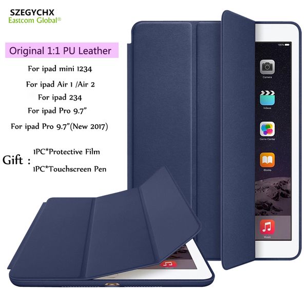 

Cover For iPad 9.7"2017 Air 2 Mini 4 Pro 10.5" Pro 12.9",Original Ultra Slim Stand Smart Cases For iPad 6 Auto Wake/Sleep