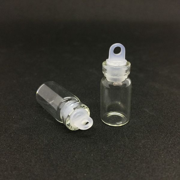 

1ml Vials Clear Glass Bottles with Plastic Plug Mini Glass Bottle Empty Sample Jars Small 22x11mm(HeightxDia) Cute Craft Wish Bottles