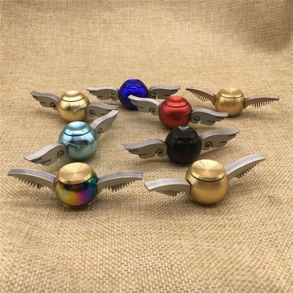 

new hand spinner harry potter golden snitch fidget spinner edc toys copper+stainless steel decompression finger gyro toys ce compliant