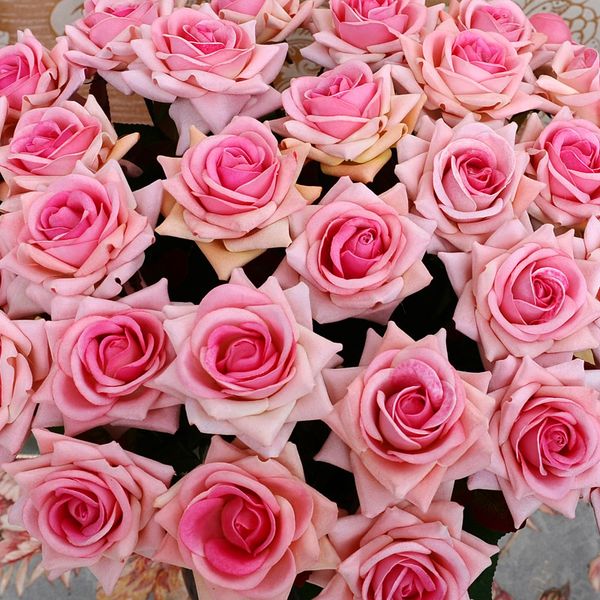 

Wholesale-1PC French Romantic Artificial Rose Flower DIY Velvet Silk Flower for Party Home Wedding Holiday Decoration