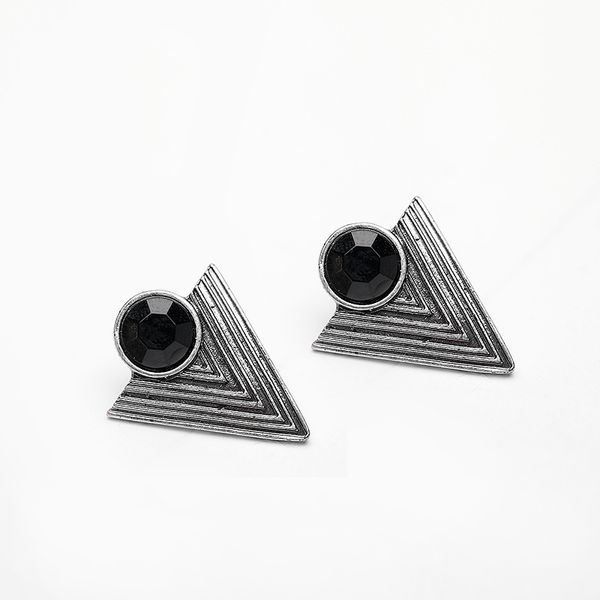 

new retro style fashion & personality black acrylic alloy stud earrings original design women gilrls' gift factory price ing
