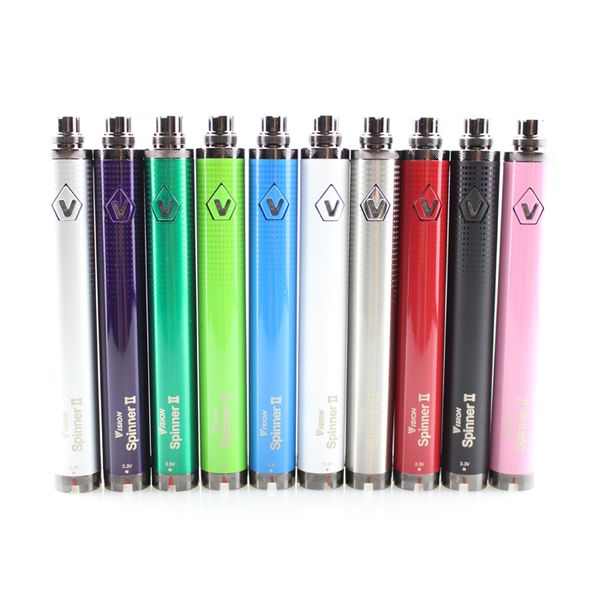

Vision spinner II 1650mAh Ego twist 3.3 4.8V vision spinner 2 variable voltage battery for Electronic cigarettes ego CE4 CE5 atomizer