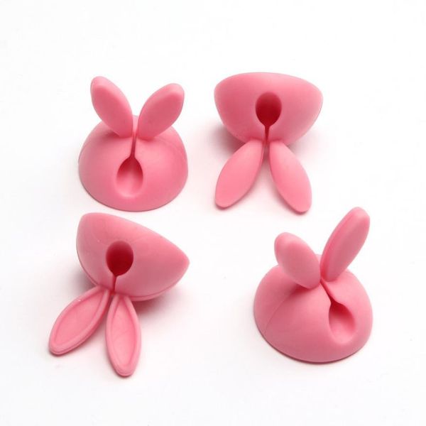 

malloom 2017 4pc rabbit cable holder wire organizer bobbin winder wrap cord office solid tool usb charger cable 1000pcs/lot