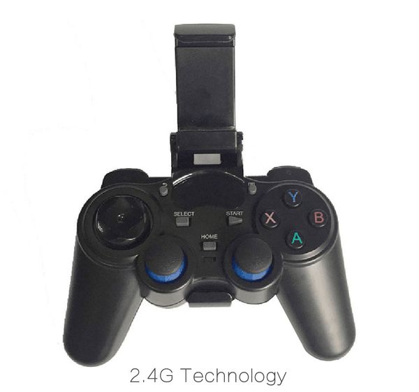 

10pcs 2.4g wireless game controller gamepad joystick mini keyboard remoter for universal tv box and smartphone with phone stand