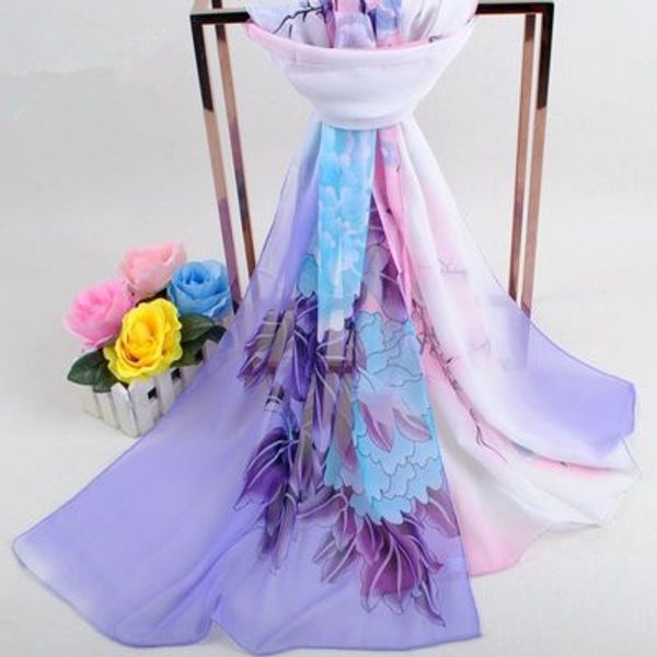 

wraps girls neckerchief scarves womens autumn chiffon print peony winter hijab scarf for scarfs pashmina shawl srsph, White;black