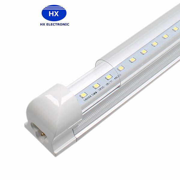 Melhor Qualidade 4FT 8FT T8 LED Tubes Light 22w 2400 Lumens 45w 4800Lumens 1200mm SMD 2835 LED Tubos fluorescentes Luzes AC85-265V UL
