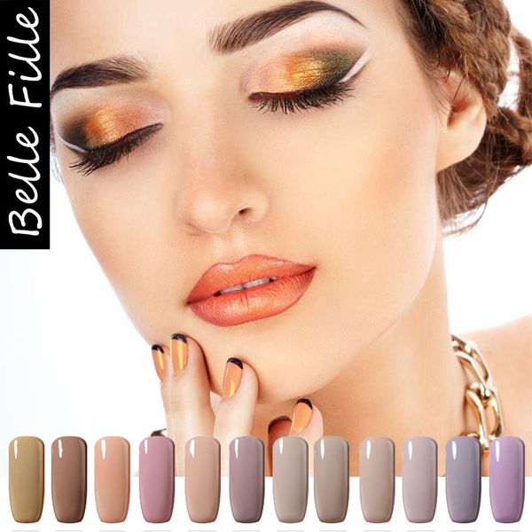 

wholesale-10ml nude color gelpolish manicure soak off uv gel nail polish vernis semi permanent holographic esmalte nagellak vernis a ongle, Red;pink