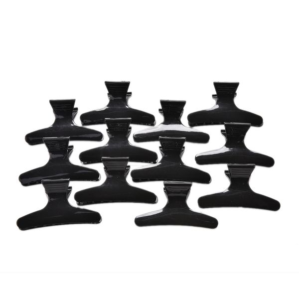 

hair clips wholesale- 12pcs black color crab clamp high-quality fashion plastic claw