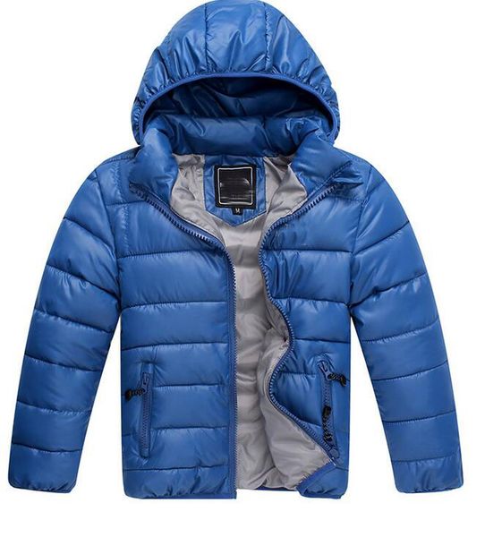 

2018 new style children's down cotton coat winter warm baby boys clothing girls outwear kids coat ing, Blue;gray