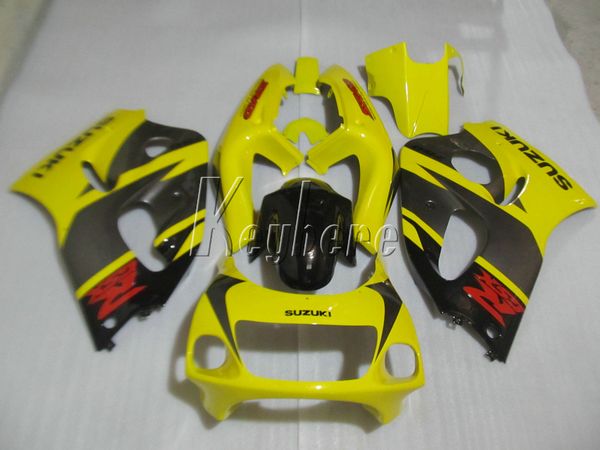 

fairing kit for suzuki gsxr600 96 97 98 99 yellow black fairings set gsxr750 1996-1999 oi03