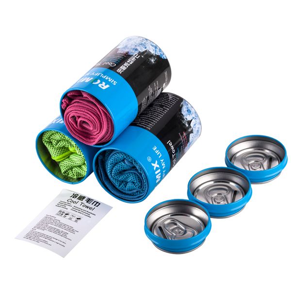 

cool towel in cola bottle fitness yoga sports cooling towels dual layer sports outdoor ice cold scaft scarves pad quick dry washcloth 50pcs