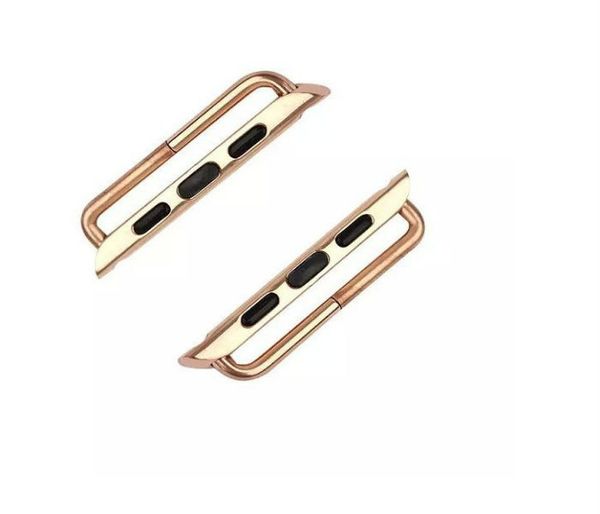 

stainless steel watch band adapter watch repair kits for 38 40 42 44mm apple iwatch bands adaptors 50pcs per lot black gold silver pinnk ros