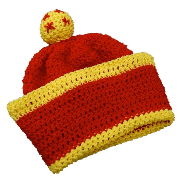 

novelty son gohan hat,handmade knit crochet baby boy girl cartoon character beanie hat,red child winter hat,toddler p prop, Yellow
