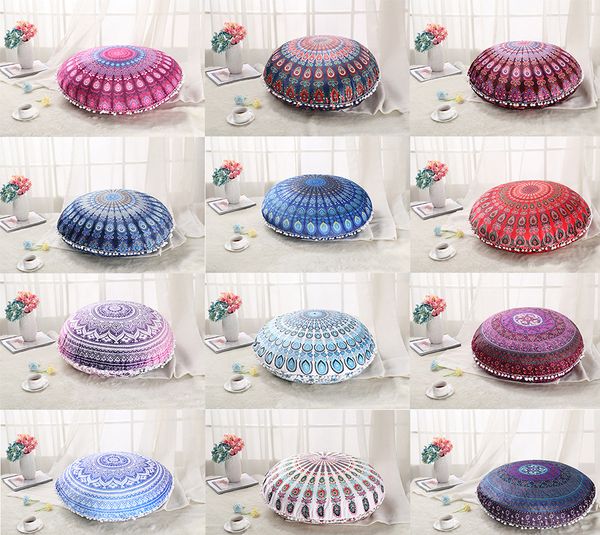 

45cm/75cm round plush pillow case car sofa seat cushion cover european style for home l dda720