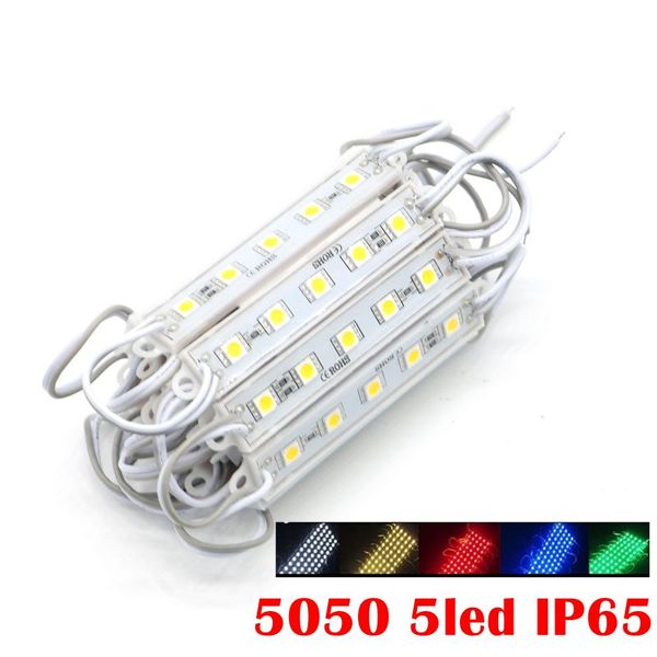 Umlight1688 5050 SMD 5 LED Modulo LED Bianco/Bianco caldo/Rosso/Verde/Blu Impermeabile Luce Pubblicità lampada DC 12V IP65