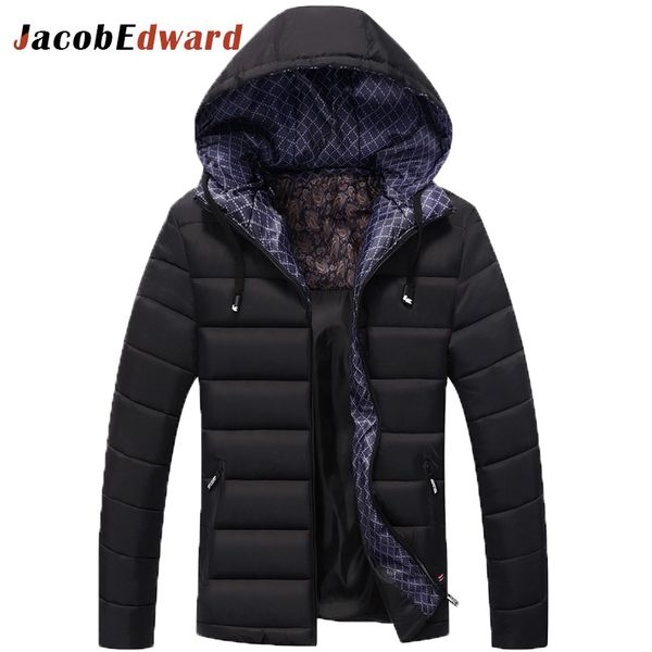 Wholesale- Korean Winter Men Warm Jackets Plus Size M-4XL Good Quality Cotton-Padded Outerwear Man Fashion Parkas  Coats