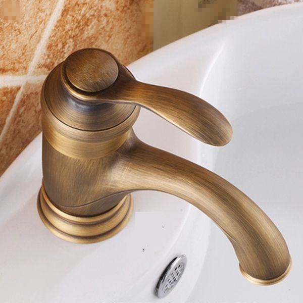 

wholesale- antique bathroom faucet of cold water faucet with single lever deck mounted bathroom basin mixer
