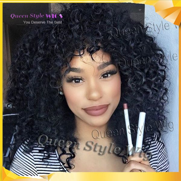 New Arrival Chic Kinky Curly Hairstyle Wig Synthetic Black