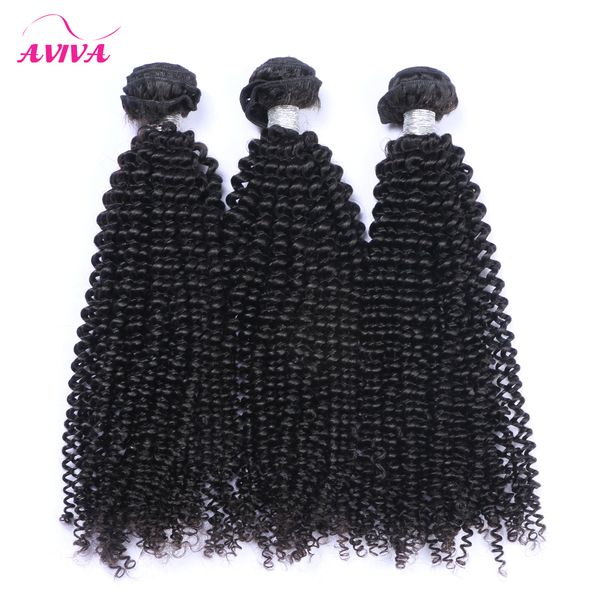 Brasil Brasileira Cabelo Virgem Tecer Pacotes Não Transformados Brasileiro Afro Kinky Curly Remy Human Human Human Extensions 3 pcs lote natural preto macio completo