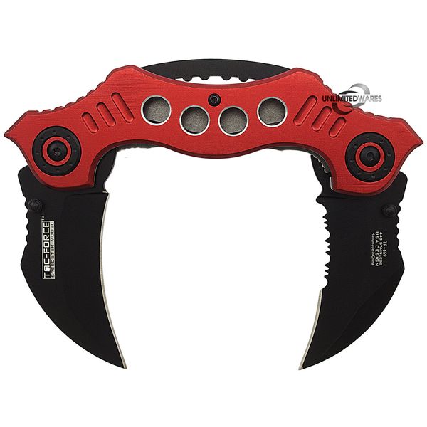 MZY TWIN DUAL BLADE Karambit Claw SPRING ASSISTED OPEN Combat Folding POCKET KNIFE