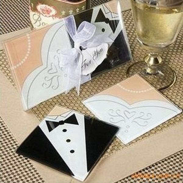 Indian Wedding Return Gifts Bride And Groom Glass Coaster