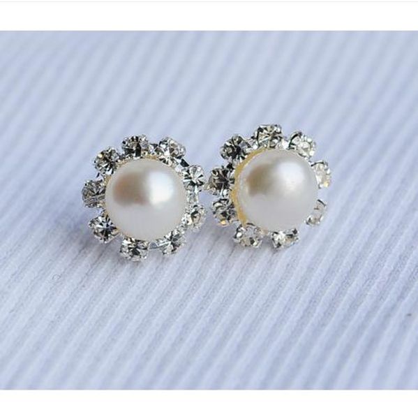 

new arriver natural pearl jewelry pink freshwater pearl earrings natural shape silver earring lady's style, Golden;silver