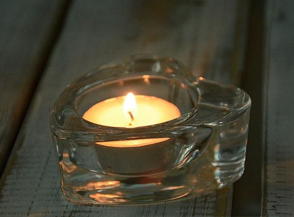 porta-velas de vidro em forma de coração suportes para velas de chá festa de casamento decorações de chá de panela lembrancinhas de noivado