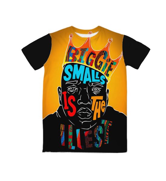 

Real USA Size custom made 2 styles Notorious BIG Biggie 3D Sublimation print T-Shirt unisex clothing