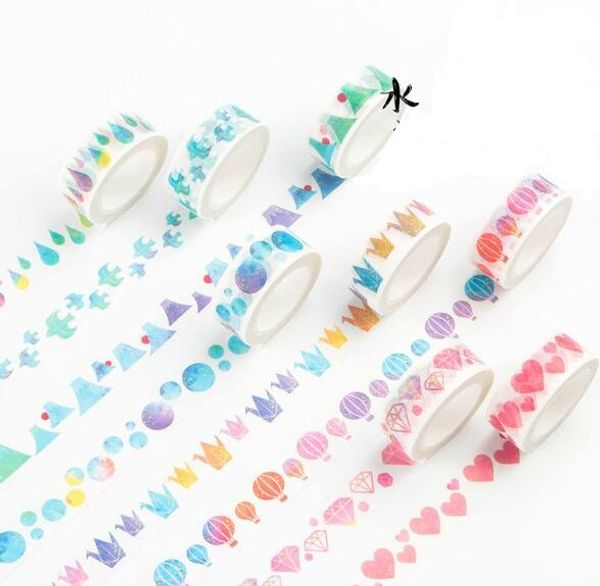 

wholesale- 2016 watercolor washi tape raindrops scrapbooking tools adhesive tape korean school & office supply diy sticker deco masking ta